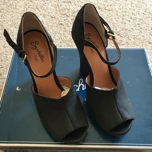 Seychelles Leather Platform Ankle Strap Pump